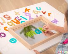 Διαφανή Glitter πεζά γράμματα Σετ 26 τεμάχια  Αισθητηριακή Ολοκλήρωση