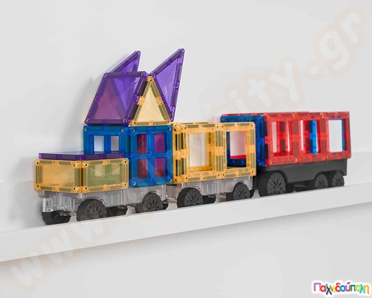 Μαγνητικά τουβλάκια κατασκευών Connetix Transport Pack Σετ 50 τεμάχια