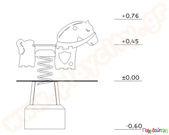 Τραμπάλα ελατήριο αλογάκι
