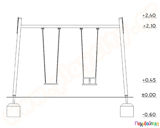 Κούνια δύο θέσεων νηπίων και βρεφών