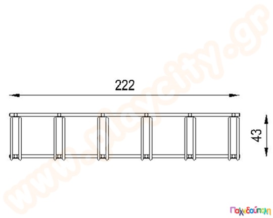 Μπάρα στάθμευσης 6 ποδηλάτων