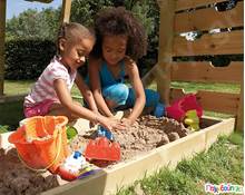 Ξύλινος πύργος με τσουλήθρα και αμμοδόχο  Συστήματα Παιδικής Χαράς