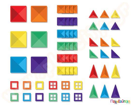 Μαγνητικά τουβλάκια κατασκευών Connetix Starter Pack Σετ 62 τεμάχια