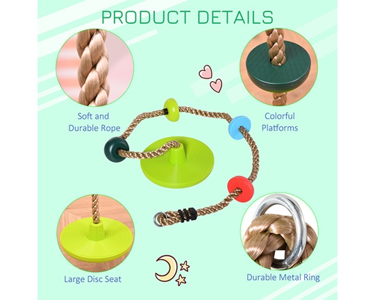 Κούνια με Σχοινί Αναρρίχησης με Πλατφόρμες