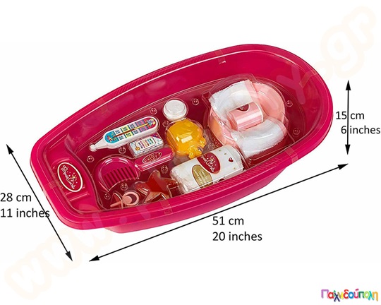 Βρεφική μπανιέρα κούκλας με αξεσουάρ