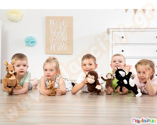 Λούτρινα καγκουρό γαντόκουκλες