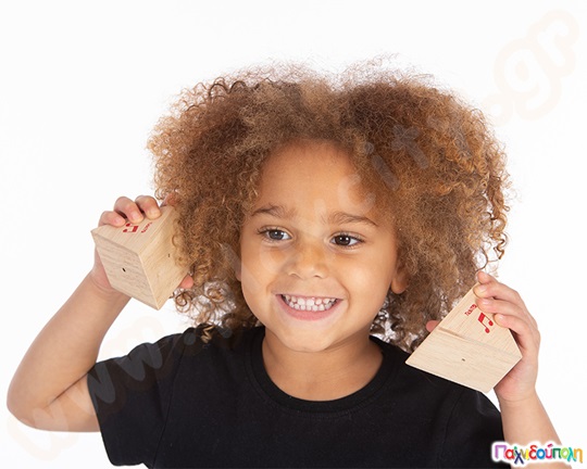 Ξύλινες πυραμίδες με ήχους Σετ 12 τεμάχια