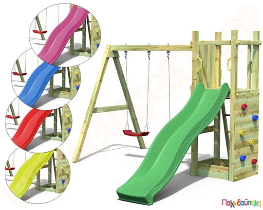 Ξύλινο σύστημα με διπλή κούνια