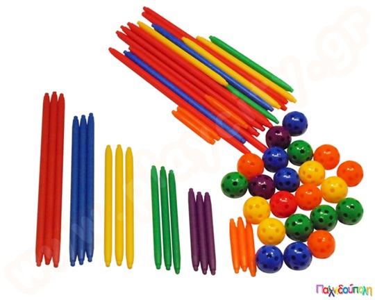 Κατασκευές με ράβδους και μπάλες Σετ 330 τεμάχια