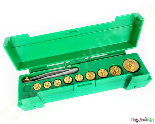 Ζυγαριά με βάρη σε θήκη