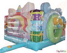 Φουσκωτό Παιχνίδι Χαρούμενος μονόκερος (με 1 blower)  Φουσκωτά Τραμπολίνο