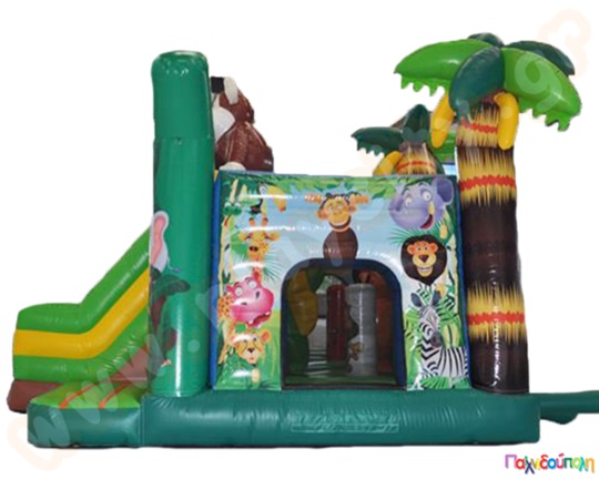 Φουσκωτό Παιχνίδι Τσουλήθρα ο βασιλιάς πίθηκος (με 1 blower)