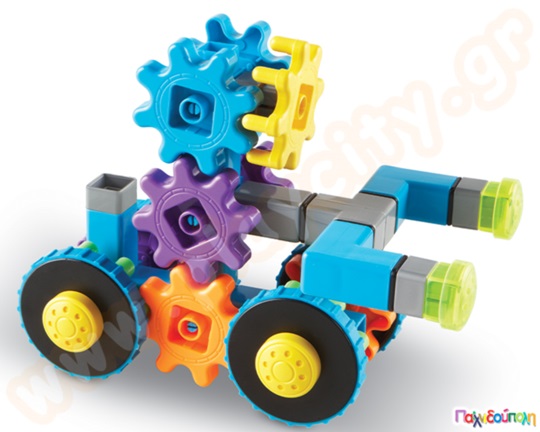 Εκπαιδευτικό Παιχνίδι STEM Gears! Gears! Gears! Κατασκευή οχήματος με γρανάζια Σετ 43 τεμαχίων Rovergears