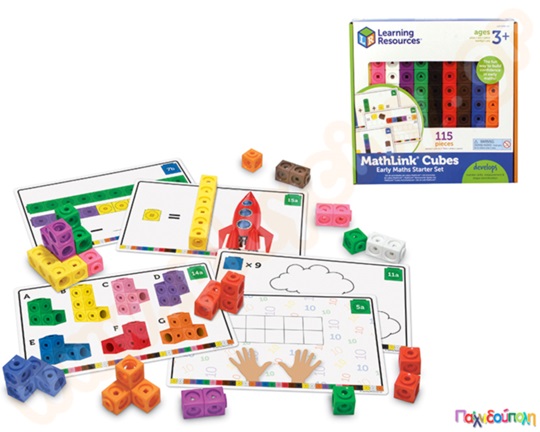 Εκπαιδευτικό Παιχνίδι STEM Κύβοι μαθηματικών πρώιμης ηλικίας Σετ 115 τεμαχίων