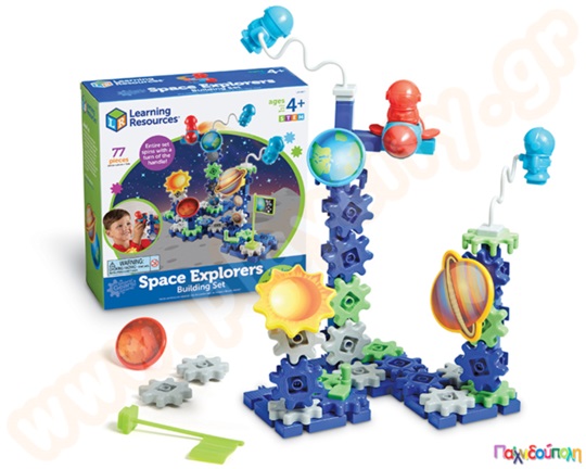 Εκπαιδευτικό Παιχνίδι STEM Gears! Gears! Gears! Διάστημα με γρανάζια Σετ 77 τεμαχίων Space Explorers