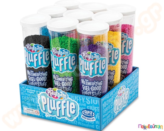 Εκπαιδευτικό Παιχνίδι Αισθήσεων Αφράτη πλαστελίνη Playfoam Pluffle Σετ 9 τεμαχίων
