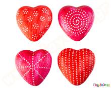 Διακοσμητικά από Φελιζόλ Καρδούλες (3) εκ.  Διακοσμητικά από Φελιζόλ