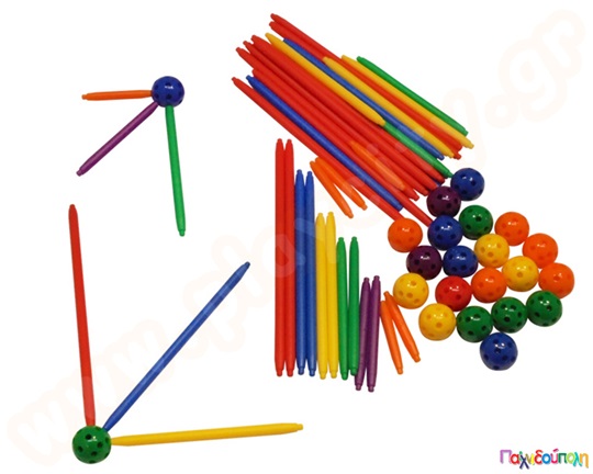 Κατασκευές με ράβδους και μπάλες Σετ 330 τεμάχια