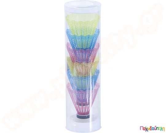 Μπαλάκια badminton πολύχρωμα 6 τμχ.