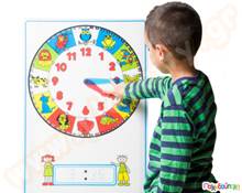 Γιγάντιο αναλογικό ρολόι με ζωάκια  Εκπαιδευτικά Παιχνίδια Ώρας - Χρόνου - Εποχών