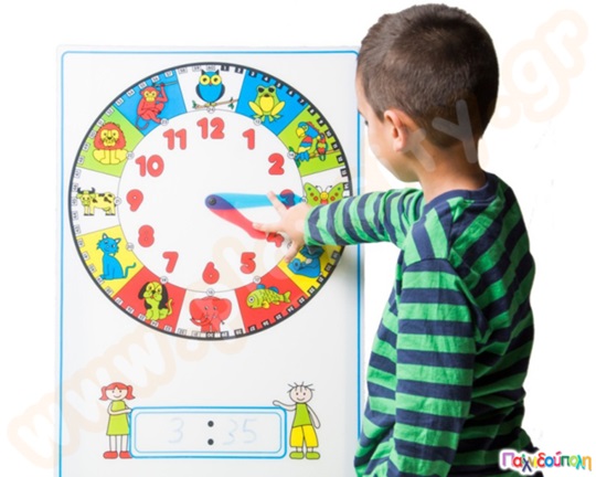 Γιγάντιο αναλογικό ρολόι με ζωάκια