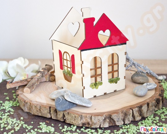 Ξύλινη μολυβοθήκη με λάμπα LED