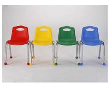 Καρεκλάκι πλαστικό με μεταλλικά πόδια στοιβαζόμενο  Πλαστικά Παιδικά Καρεκλάκια