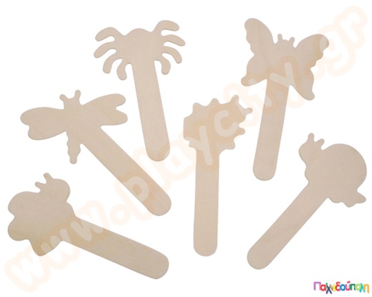 Ξύλινες φιγούρες εντόμων σετ 6 τεμάχια