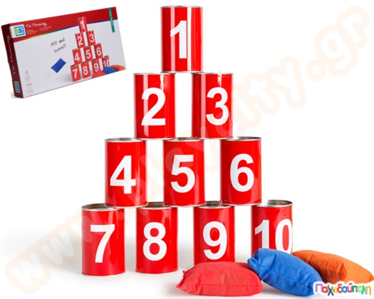 Παιχνίδι στόχου και αριθμητικής - Tin Throwing - Red