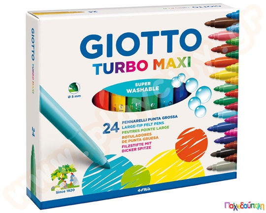 Μαρκαδόροι χοντρής γραφής Giotto Turbo Maxi