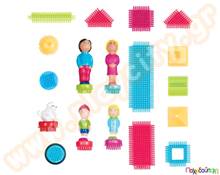 Κατασκευές bristle σετ 85 τεμαχίων  Πλαστικά Παιχνίδια Κατασκευών με Σφηνοτουβλάκια