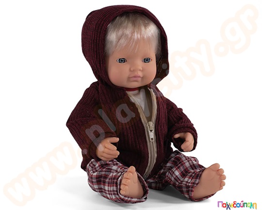 Κούκλα αγοράκι Καυκάσιος με μαλλιά 38 εκ.