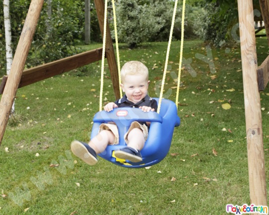 Πλαστική Κούνια Ασφαλείας Με Ψηλή Πλάτη Blue Little Tikes