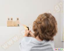 Ξύλινο παιχνίδι σκοποβολής με λαστιχάκια και βάση - Shooting Game  Εκπαιδευτικά Παιχνίδια Συντονισμού