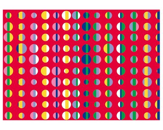 Χαρτόνι πουά Fun κόκκινο-μπλε