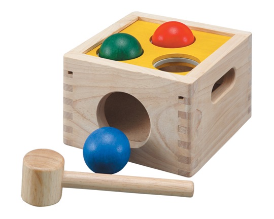 Παιχνίδι Ανάπτυξης Λεπτής Κινητικότητας Ξύλινο κουτί με μπάλες Plan Toys