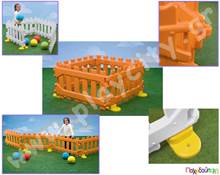 Σετ Πλαστικός φράχτης χώρου παιχνιδιού Μονόχρωμος με βάσεις  Φράχτες Παιχνιδιού