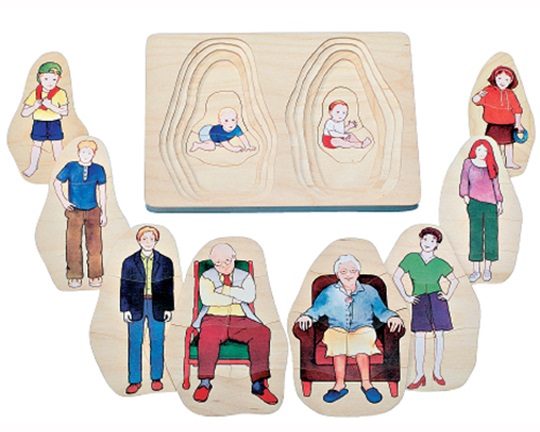 Ξύλινο Παζλ 5 Επιπέδων Ο παππούς και η γιαγιά