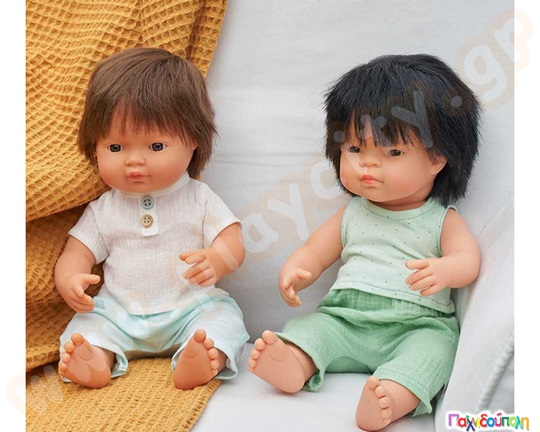 Κούκλα αγοράκι Ασιάτης με μαλλιά 38 εκ.