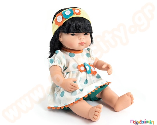 Κούκλα κοριτσάκι Ασιάτισσα με μαλλιά 38 εκ.