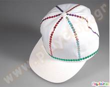 Διακόσμησε λευκό παιδικό καπέλο  Κατασκευές Χειροτεχνίας