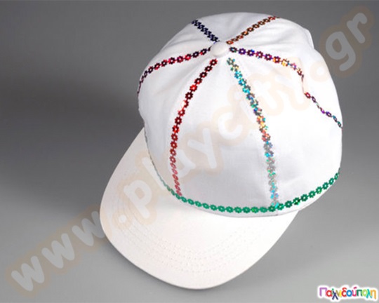 Διακόσμησε λευκό παιδικό καπέλο