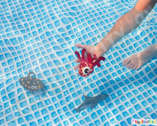 Παιχνίδι μπάνιου Βυθιζόμενα ζωάκια Σετ 3 τεμάχια Funky