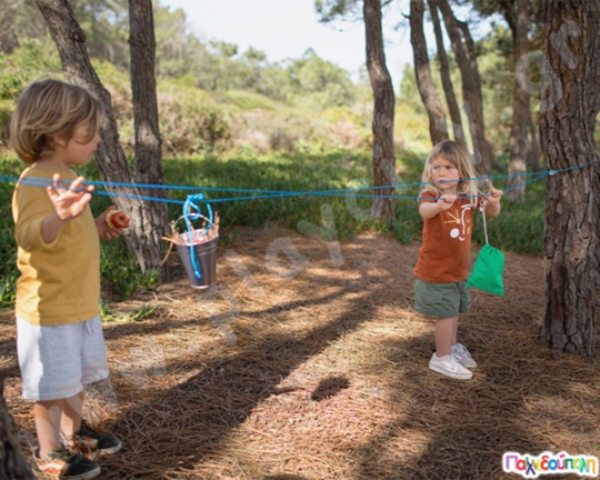Σετ σχοινιά με τροχαλία
