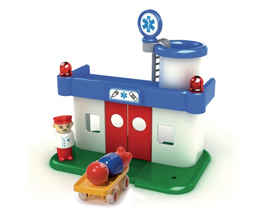 Νοσοκομείο με φορείο και 2 φιγούρες