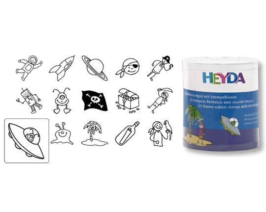 Σφραγίδες πειρατές και αστροναύτες σετ 15 τεμαχίων