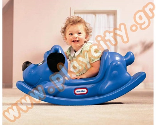 Πλαστική Τραμπάλα Κουνιστό Κουτάβι Μπλε Little Tikes