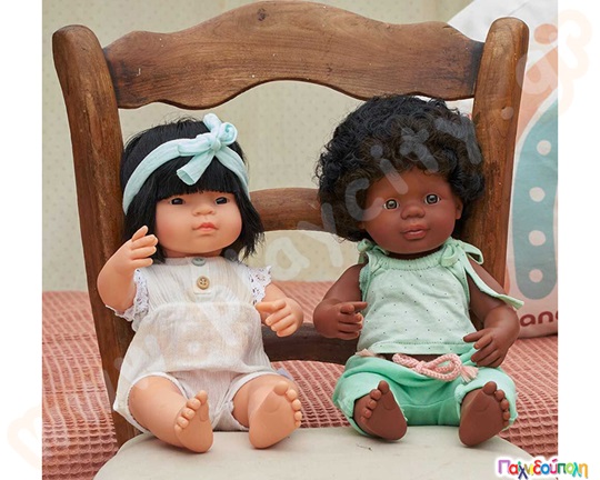 Κούκλα κοριτσάκι Ασιάτισσα με μαλλιά 38 εκ.