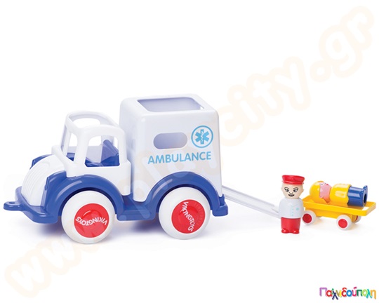 Ασθενοφόρο με φορείο και 2 φιγούρες 25 cm