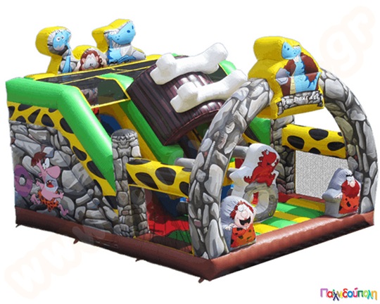 Φουσκωτό Παιχνίδι Εποχή των Σπηλαίων (με 2 blowers)